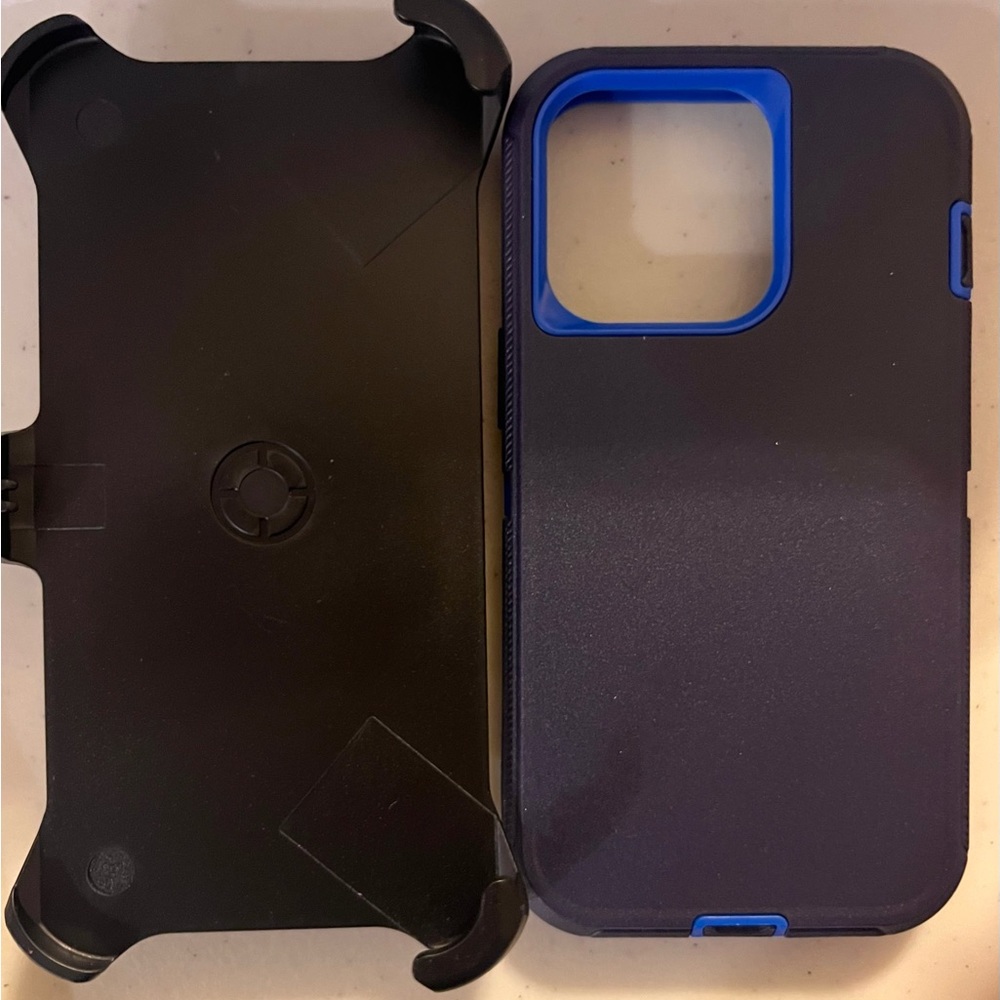 Otter box hard phone case for iPhone 13 Pro (blue) two pieces